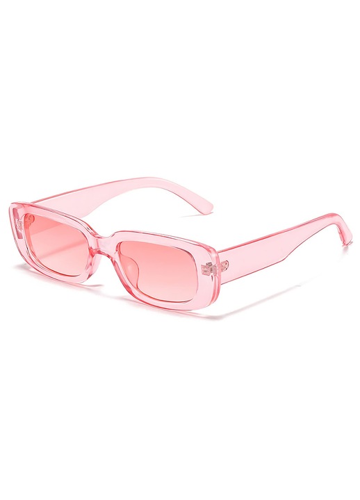 Ochelari Soare Dreptunghiulari, Roz, UV400 One Size INTL