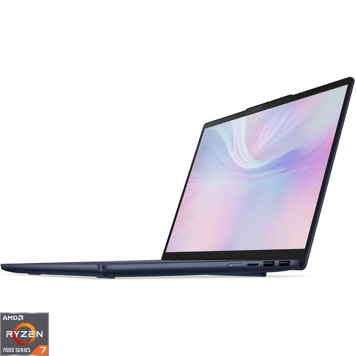 Laptop Lenovo IdeaPad Slim 5 14ARP10 cu procesor AMD Ryzen™ 7 7735HS pana la 4.75GHz, 83HT0024RM2WIN11PRO, 14" WUXGA, OLED, 32GB DDR5, 512 GB SSD, AMD Radeon™ 680M Graphics, WINDOWS 11 PRO, Cosmic Blue