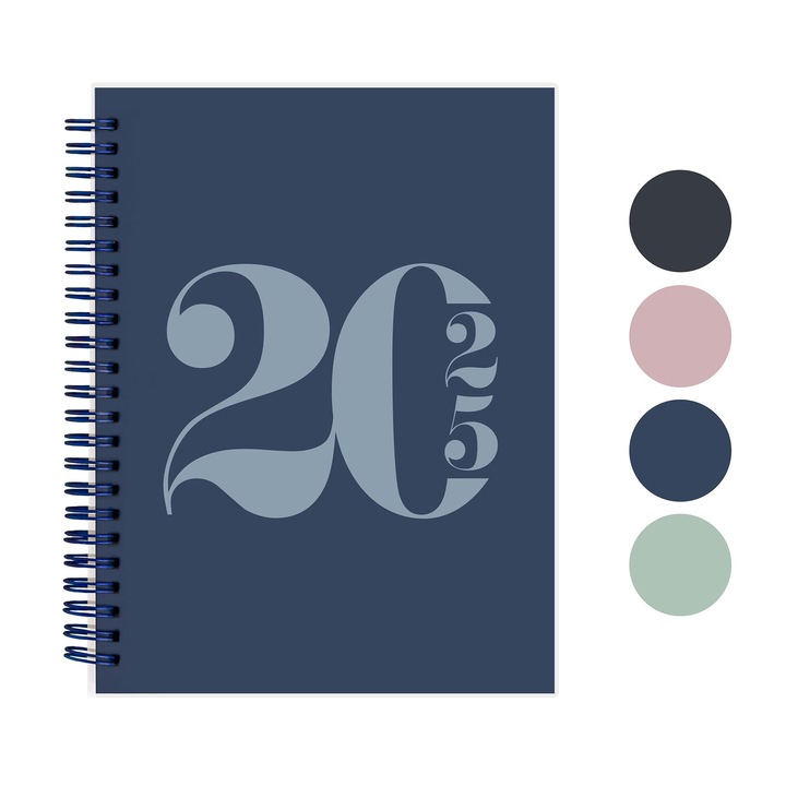 Agenda Rileys & Co 2025, Planner Lunar Saptamanal, Roz