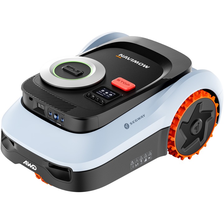 Robot de tuns gazon Navimow i220E Lidar Pro, 2000m2, EFLS™️ LiDAR+ sistem localizare, VisionFence (camera RGB 140°), 55% (29°) urcare panta, GeoSketch, 2-7 cm inaltime taiere, 22 cm latime taiere, compatibil Alexa & Google Home, Bluetooth & Wi-Fi & 4G