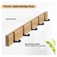 Cuier din bambus natural cu 5 carlige, design simplu, montare pe perete, ecologic