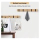 Cuier din bambus natural cu 5 carlige, design simplu, montare pe perete, ecologic