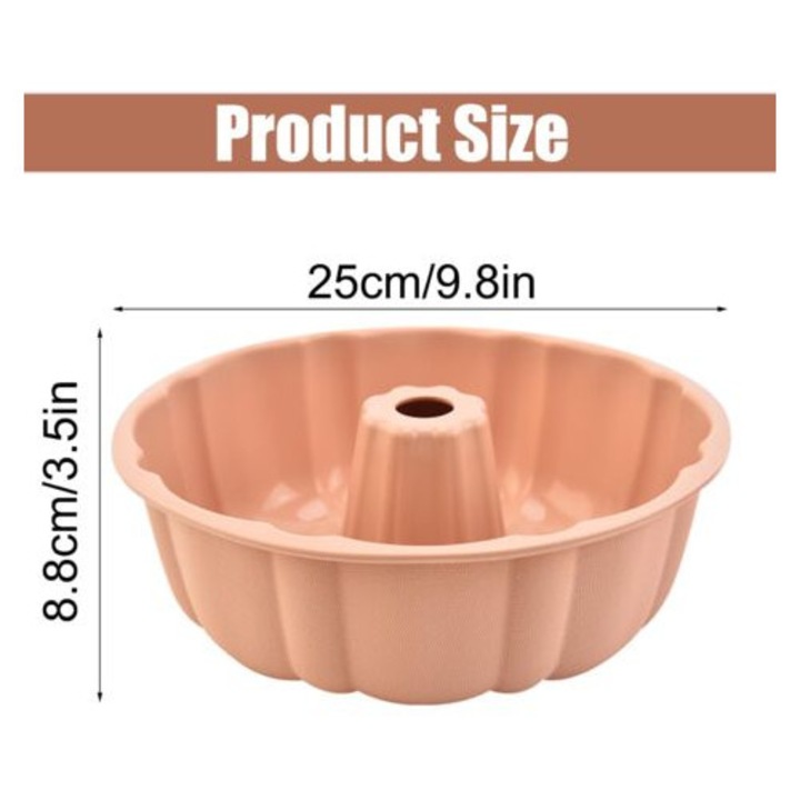 Forma prajituri din silicon, 24 cm, non-stick, usor de curatat, multicolor