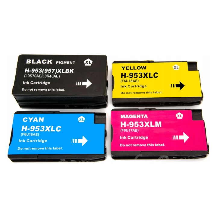 AQMI 953 XL tintapatron készlet, 4x, fekete/cián/magenta/sárga, XL kapacitás