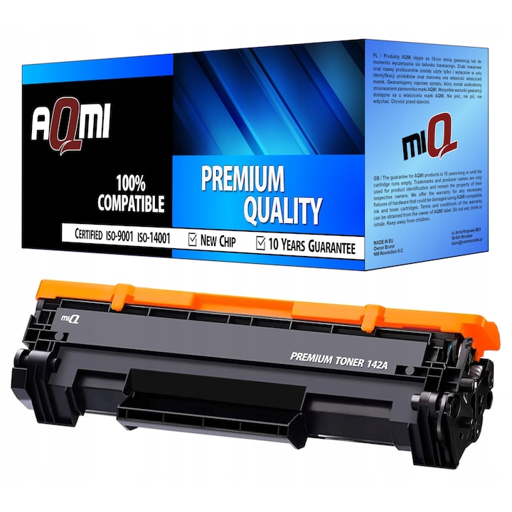 Toner imprimanta laser AQMI 142A, negru, compatibil cu HP LaserJet M110w, M110we, MFP M140w, MFP M140we, tip premium, fara chip