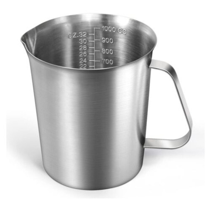 Cupa de masurare din otel inoxidabil, 1000 ml, 9.7x13 cm, design modern, usor de utilizat