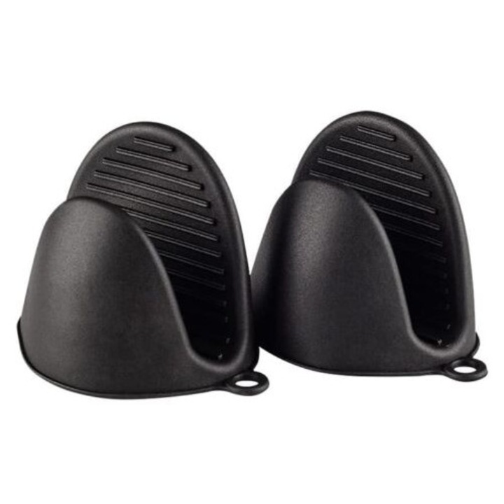 Manusi de bucatarie, set 1, protectie termica din silicon, design anti-derapant, mic