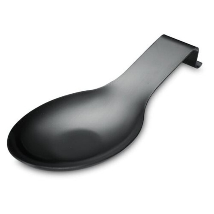 Suport tacamuri, inox, negru mat, design elegant, 24x9.5cm
