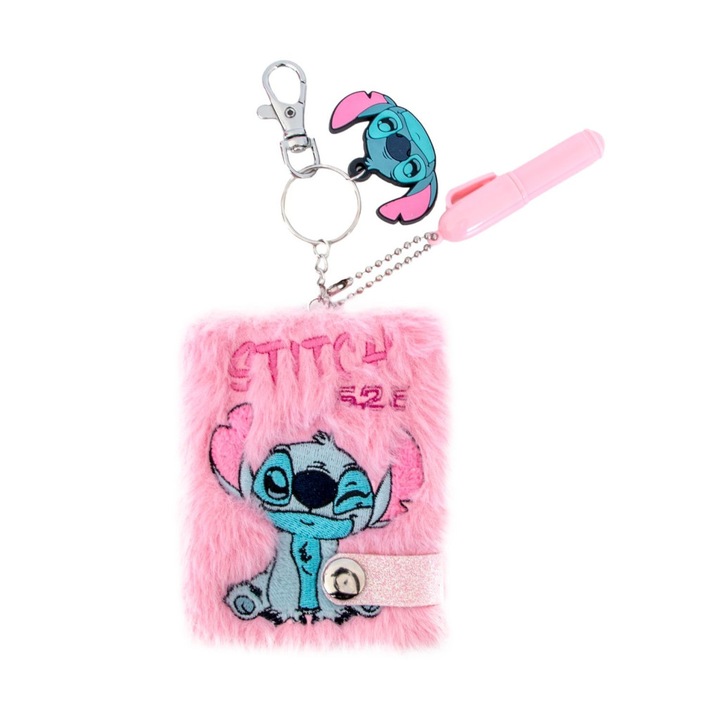Disney Lilo és Stitch, A csillagkutya 626 plüss mini notesz tollal, kulcstartóval