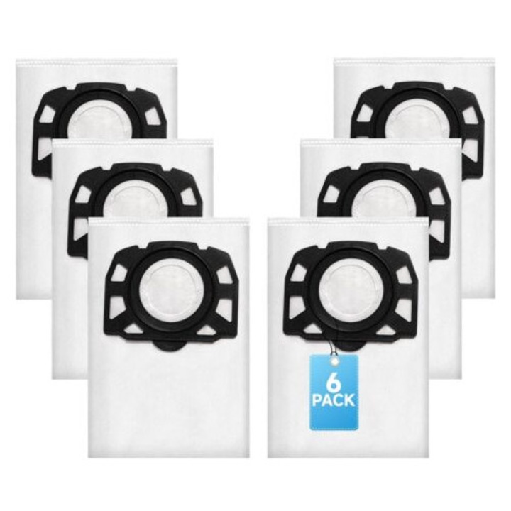 12 db KFI 357 porszívózsák Karcher WD 2 Plus, WD 3, KWD 1, KWD 2, KWD 3, MV 3, SE 4001, SE 4002 készülékekhez, hatékony szűrés, nagy ellenállás