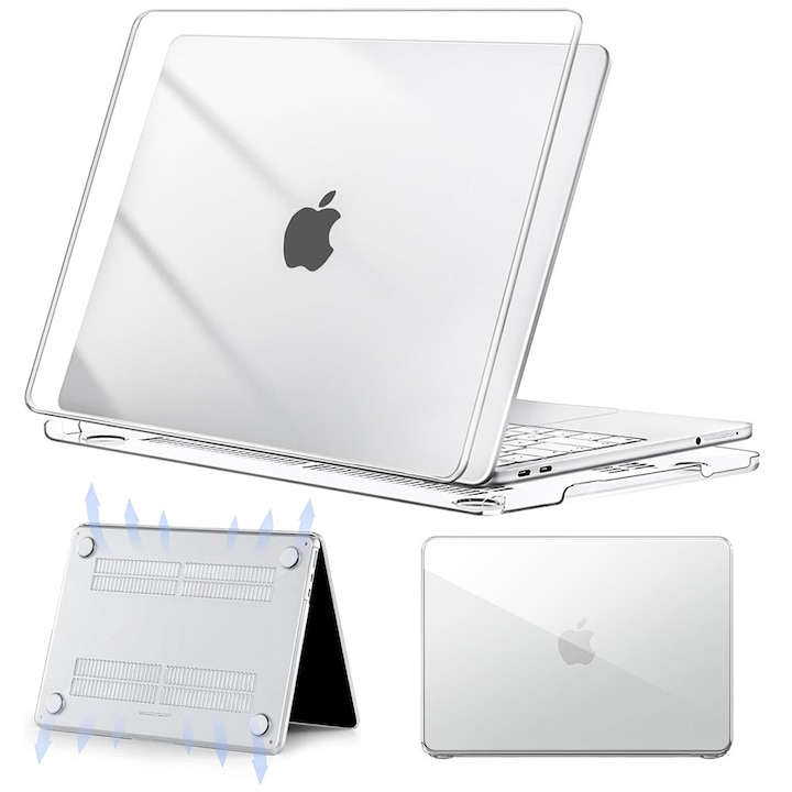 Калъф за лаптоп, Yingyun, съвместим с калъф MacBook Neo (2026 "13"), модел A3404, против отпечатъци, прозрачен