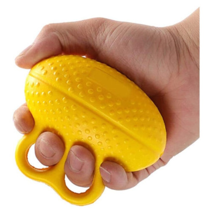 Set de 2 mingi de antrenament pentru degete, grip si stres, multicolor, 10x10cm