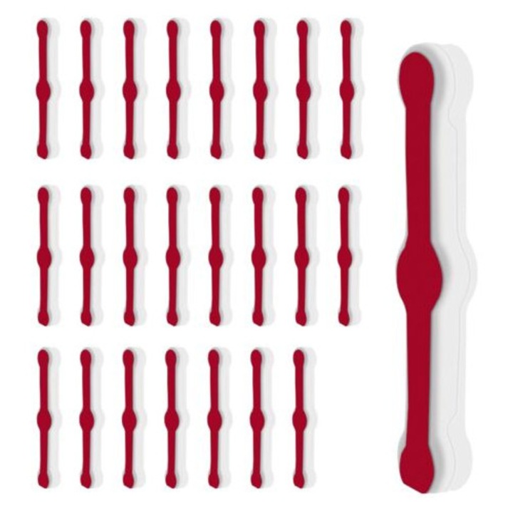 Set 24 bucle de fixare pentru plasa de tantari, accesorii feronerie feronerie feronerie, alb