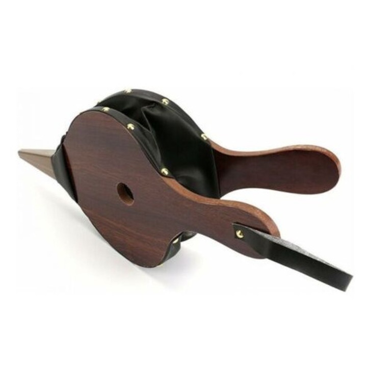 Ustensile gratar, blower din lemn masiv, 43x19cm, cu cordon din piele pentru agatare