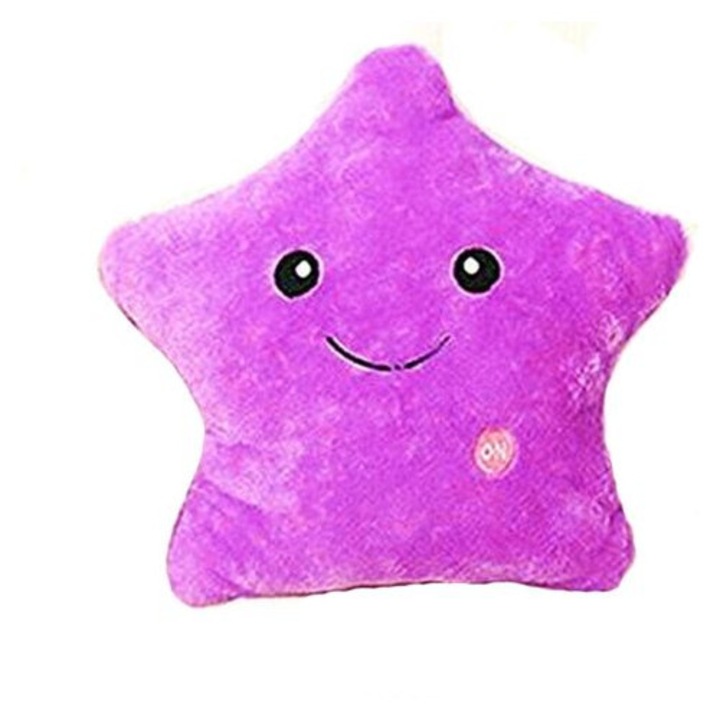 Perna decorativa Lucky Star, galben, 40x35cm, cu LED, set 1 bucata
