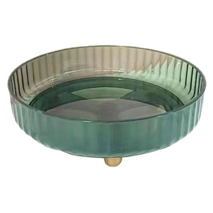 Tava servire rotativa 360, transparenta, 29x29x6cm