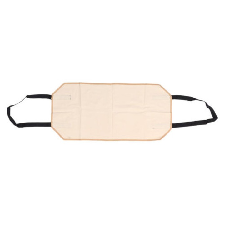 Sac de lemne mare din canvas bej, rezistent la uzura, cu manere duble, pliabil