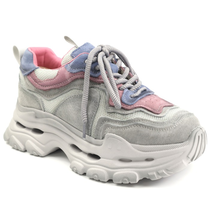 Pantofi dama piele naturala HY2926 1, Roz