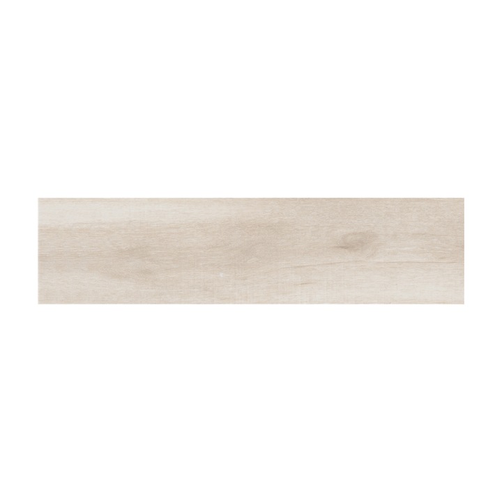Gresie tip parchet exterior / interior Baron White, 15 x 60 cm, mata, portelanata, rectificata, antiderapanta