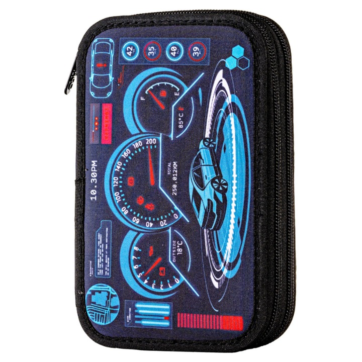 Penar echipat Daco 2 fermoare - Motiv Speed PE2011E