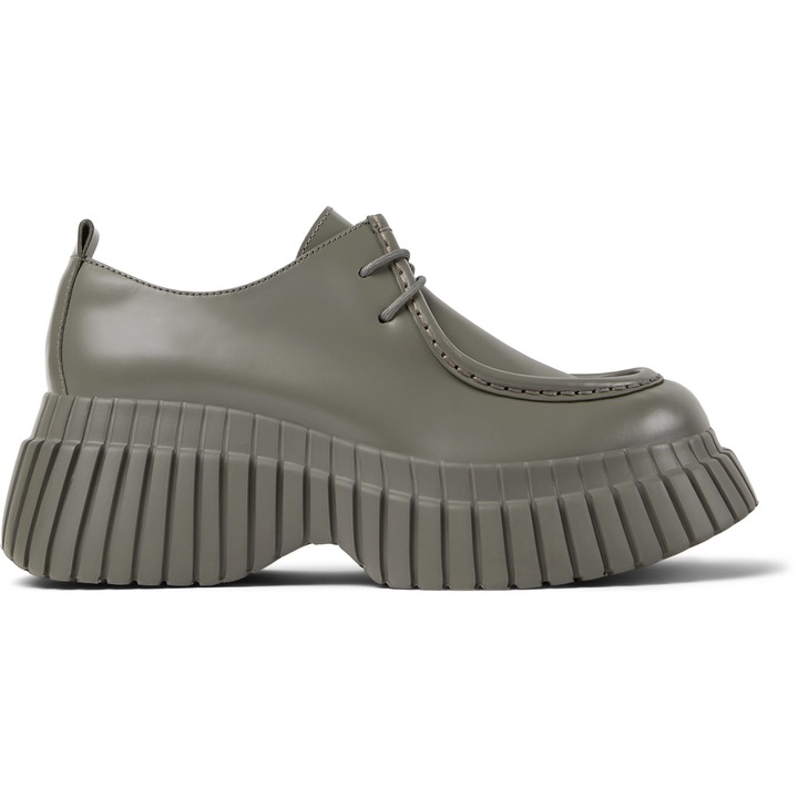 Camper, Pantofi de piele cu toc masiv BCN, Gri