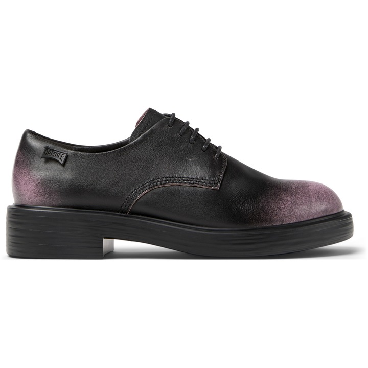 Camper, Pantofi derby de piele Dean, Roz deschis/Negru stins