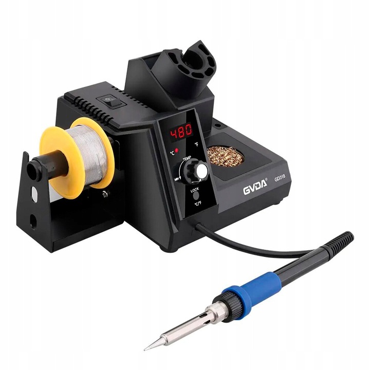 Statie de lipit GVDA GD318, 80W, 80C-480C, cu afisaj Nixie, cablu de alimentare inclus