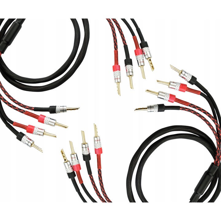 Cabluri bi-amping Cross-Tech HQ8, 2x3,5m, 4,00mm2, 2,50mm2, multicolor
