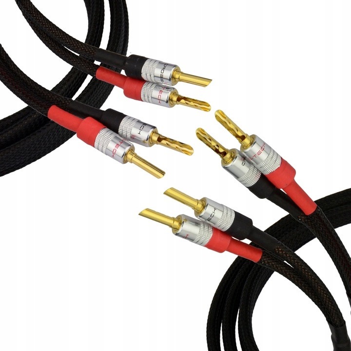Cabluri audio Cross-Tech HQ3, 2x4,00mm2, 1,5m, conectori banan, negru