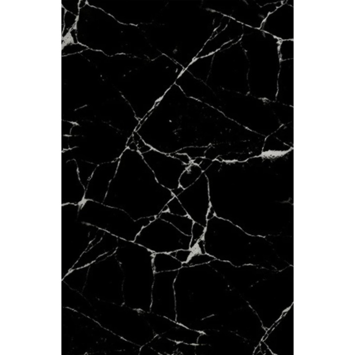 Vivendo öntapadós PVC padlólapok, márvány hatású, 60x30cm, vízálló, fürdőszobába, konyhába, barkácsoláshoz, fekete