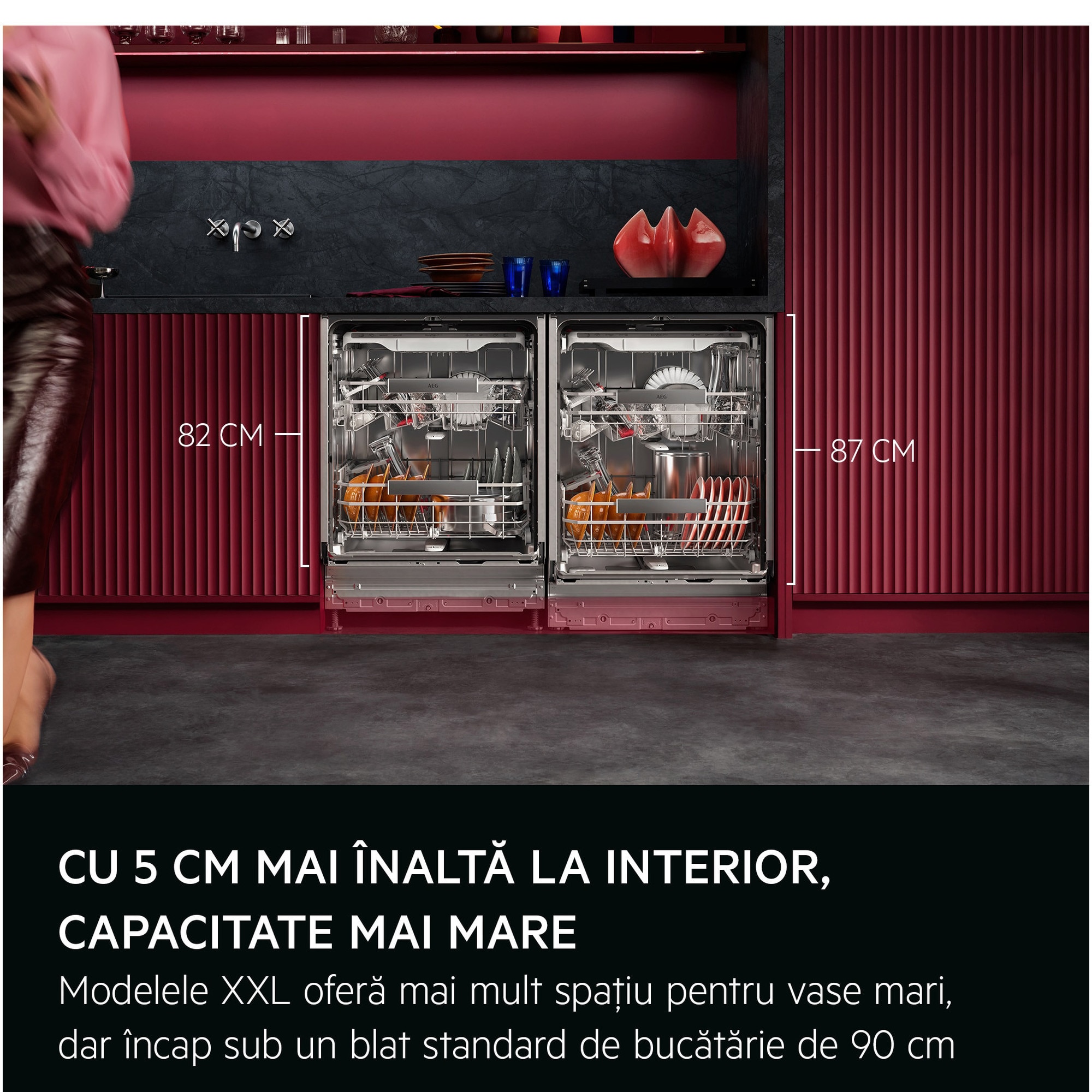 Masina de spalat vase incorporabila AEG NG97IX20PK, 15 seturi, 8 programe, clasa energetica A-10% , Conectivitate WI-FI, dimensiune 60 cm