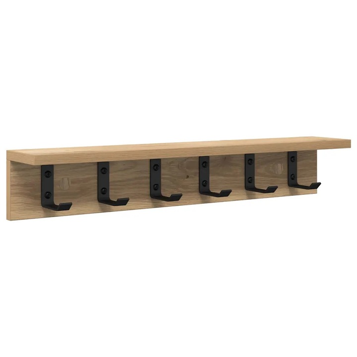 vidaXL Fali Kabáthorog Artisan tölgy 60 x 10, 5 x 10, 5 cm Faanyag 874362