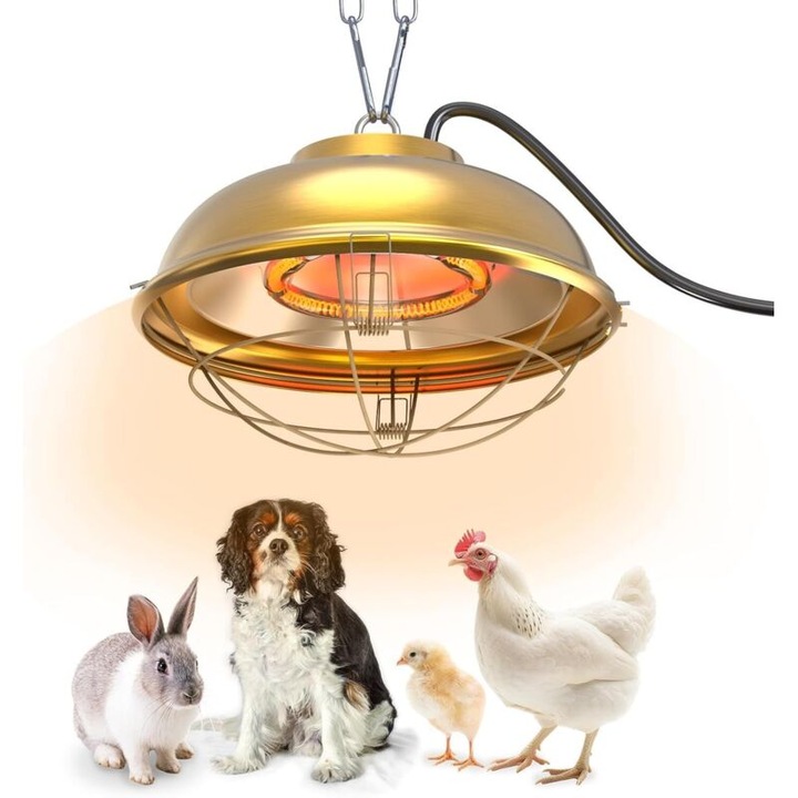 Lampa de incalzire 300W, 30cm, 2 niveluri de temperatura, rezistenta la intemperii, set 1 bucata
