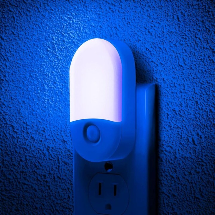 Veioza cu senzor, lumina albastra, 2 niveluri de intensitate, 0.6W, set de 1 bucata