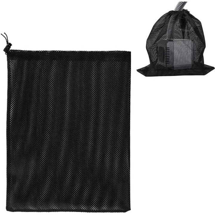 Sac filtrant respirabil pentru pompe de apa, 60x60cm, negru, set 1 bucata
