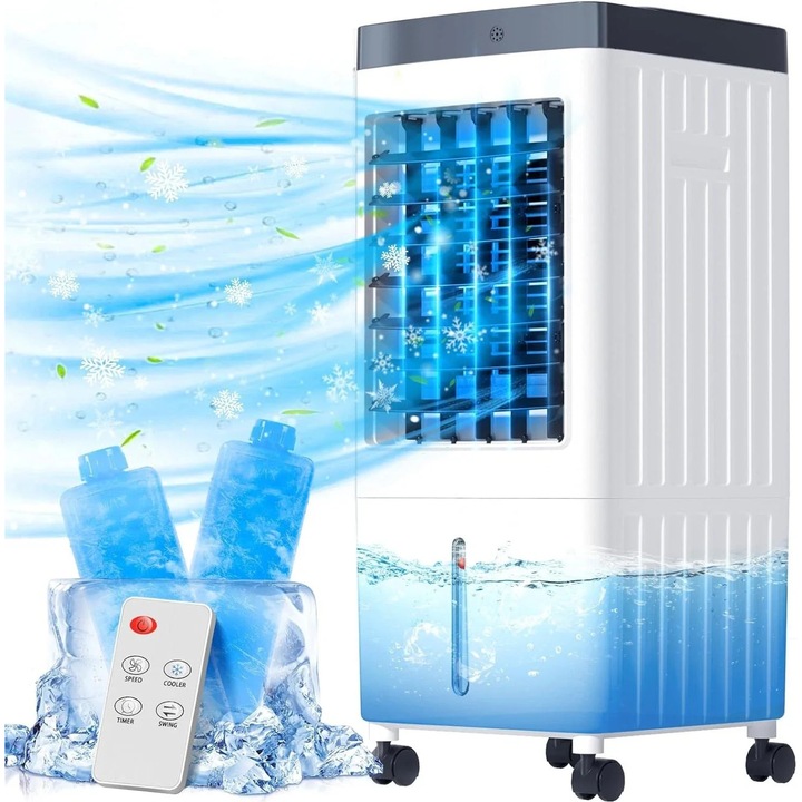 Aer Conditionat Portabil Vivendo Jt-909 65w 6l cu Telecomanda Oscilare si Timer pentru Camere Birouri Apartamente