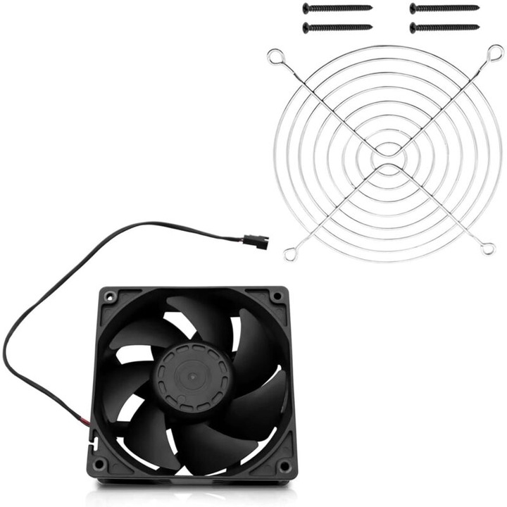 Ventilator axial pentru sobe si seminee, eficient energetic, cablu rezistent la temperaturi ridicate, dimensiuni variate