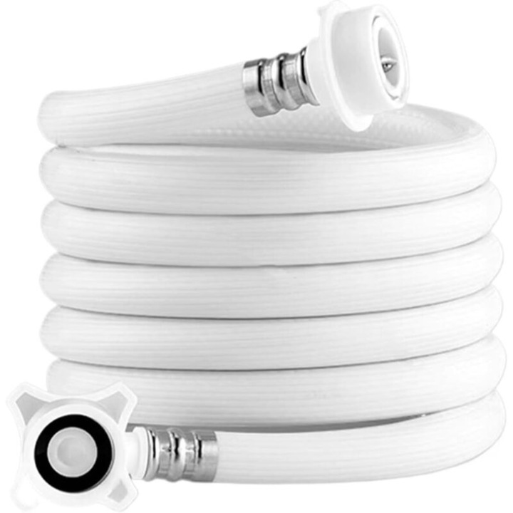 Hose pentru masina de spalat, 0.6m, rezistent la explozie, sistem de protectie igienica, set de 1 bucata