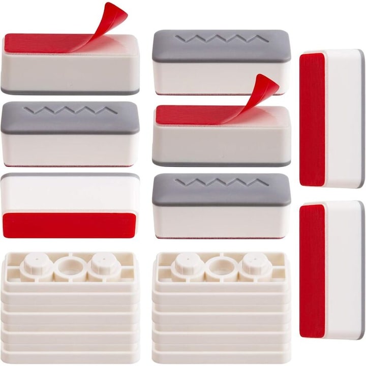 Set de 8 protectii pentru capac de toaleta, universal, rezistent la apa, material ABS si TPU