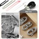 Set 20 legatori de cablu, silicon, 75 mm, negru
