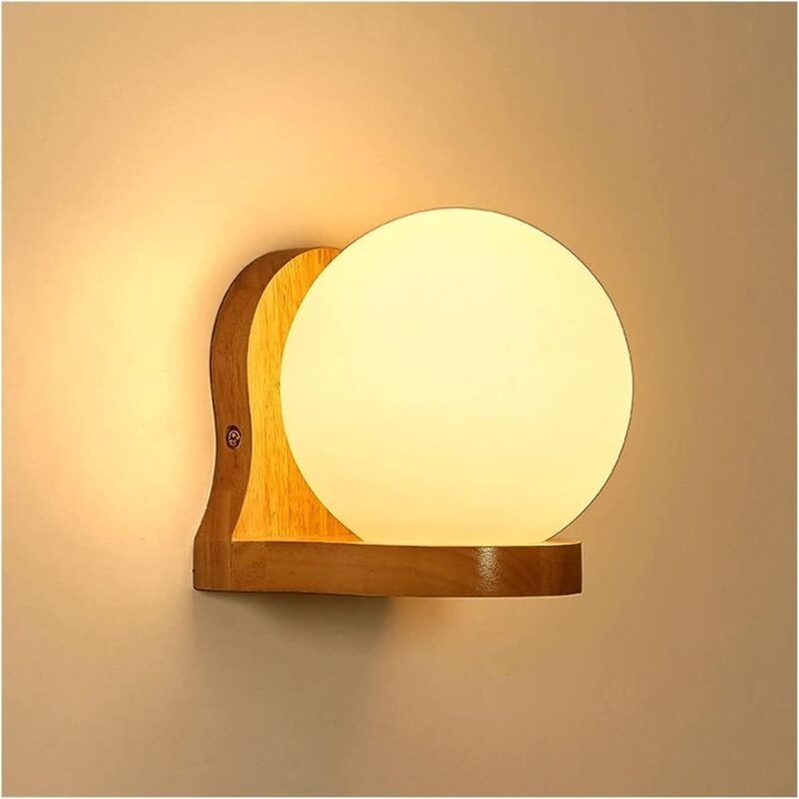 Aplica de perete, stil mid-century, 1 bucata, iluminare calda, dimensiuni variate