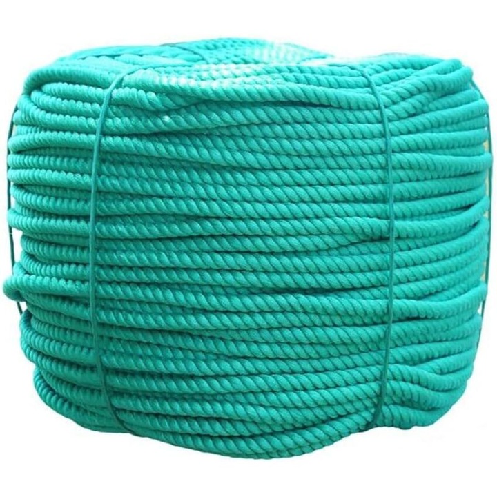 Nylon kötél 14 mm, 30 m, zöld, vízálló, úszó
