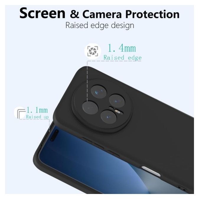 Husa Upzz® Ultra Slim New Compatibila Cu Honor Magic 8 PRO, Silicon Soft Slim Anti Amprente, Protectie La Camera, Negru