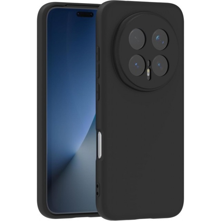 Husa Upzz® Ultra Slim New Compatibila Cu Honor Magic 8 PRO, Silicon Soft Slim Anti Amprente, Protectie La Camera, Negru