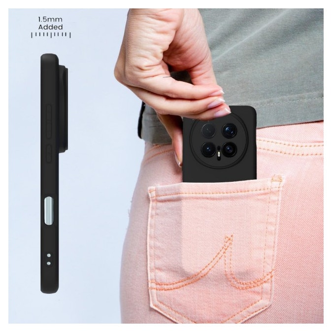 Husa Upzz® Ultra Slim New Compatibila Cu Honor Magic 8 PRO, Silicon Soft Slim Anti Amprente, Protectie La Camera, Negru