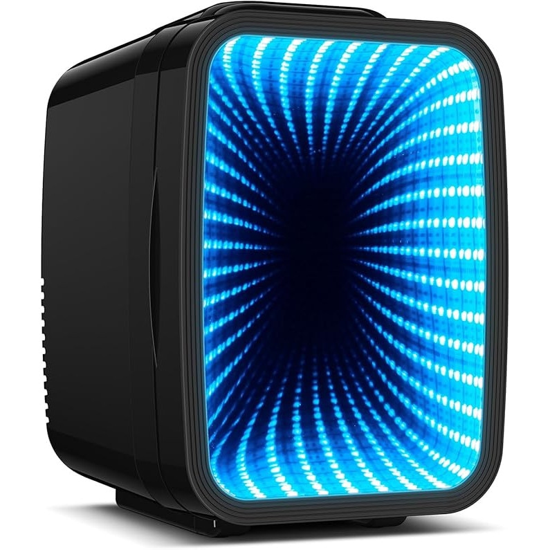 Mini frigider portabil BEICHEN 4L, racire & incalzire, RGB, 12V/220V, compact, portabil