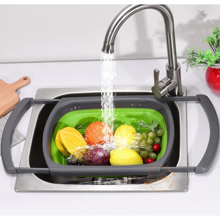 Strecuratoare din silicon, verde, design pliabil, 1 bucata