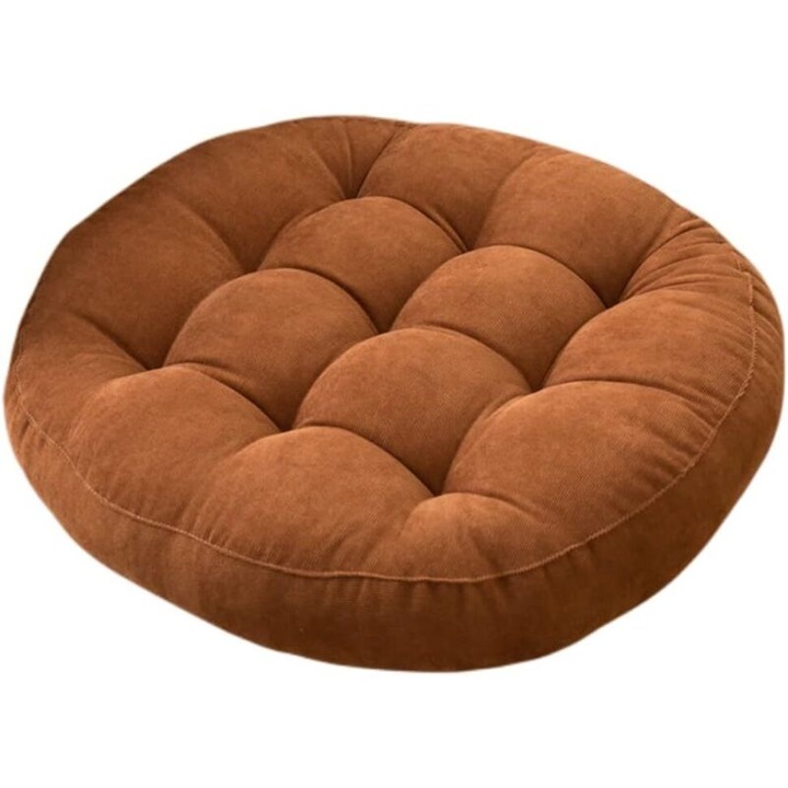 Perna decorativa rotunda, 55cm, culoare maro, 1 bucata, confort optim pentru acasa si birou