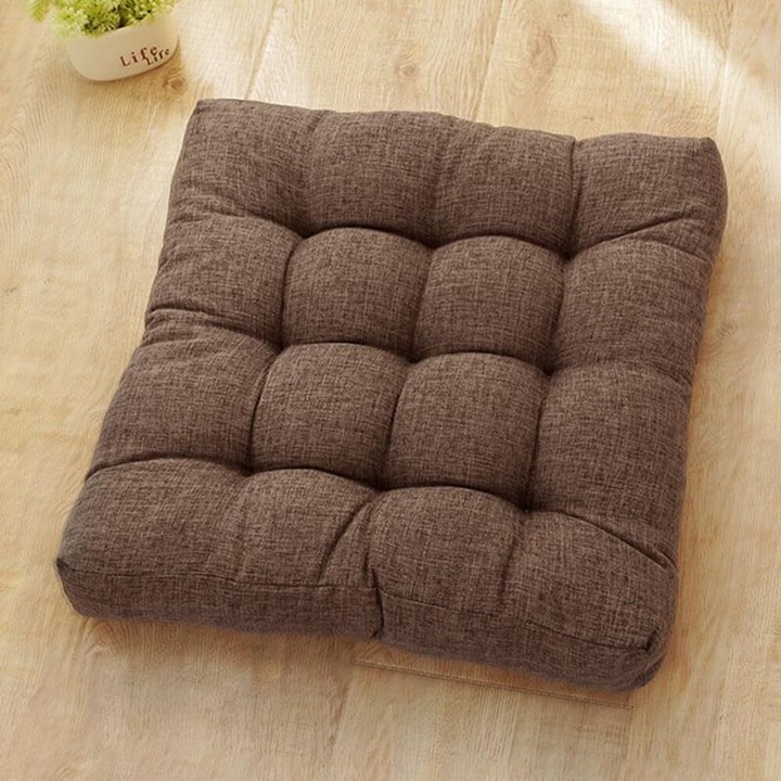 Perne decorative rotunde, set de 2, 53cm, culoare maro, pentru interior si exterior