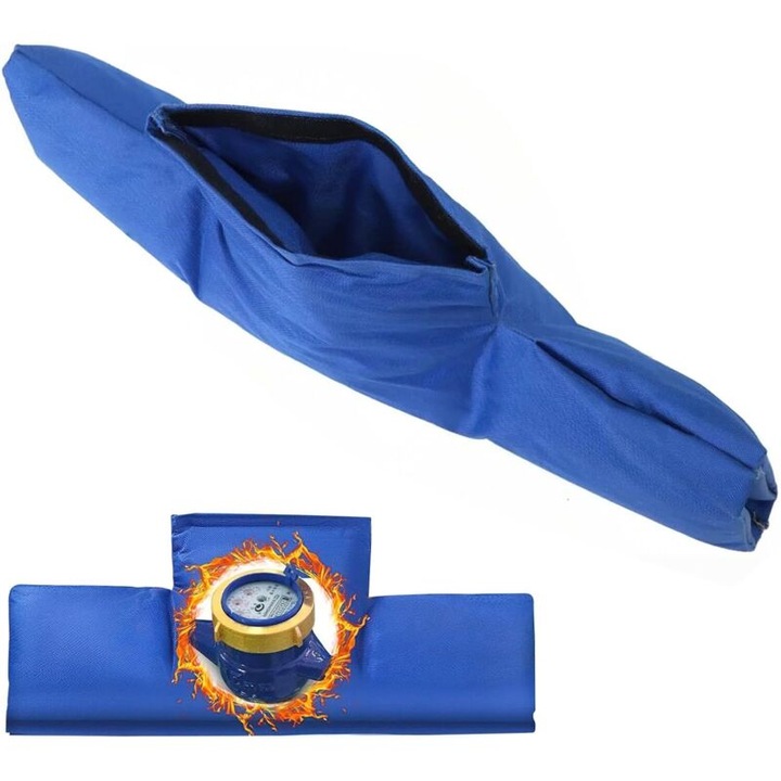 Masca izolatoare pentru apometru, 55 cm, protectie iarna, albastra, set 1 bucata